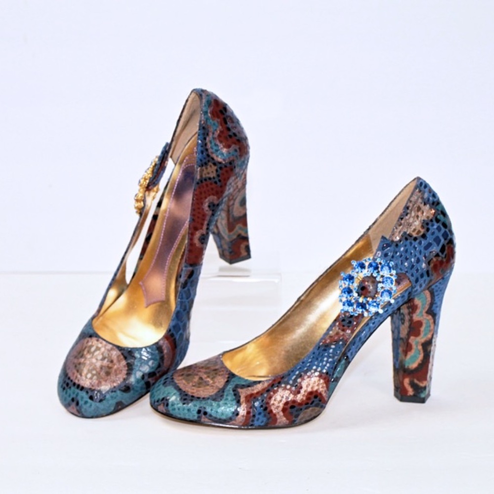Hale Bob Floral Print Heels (6)